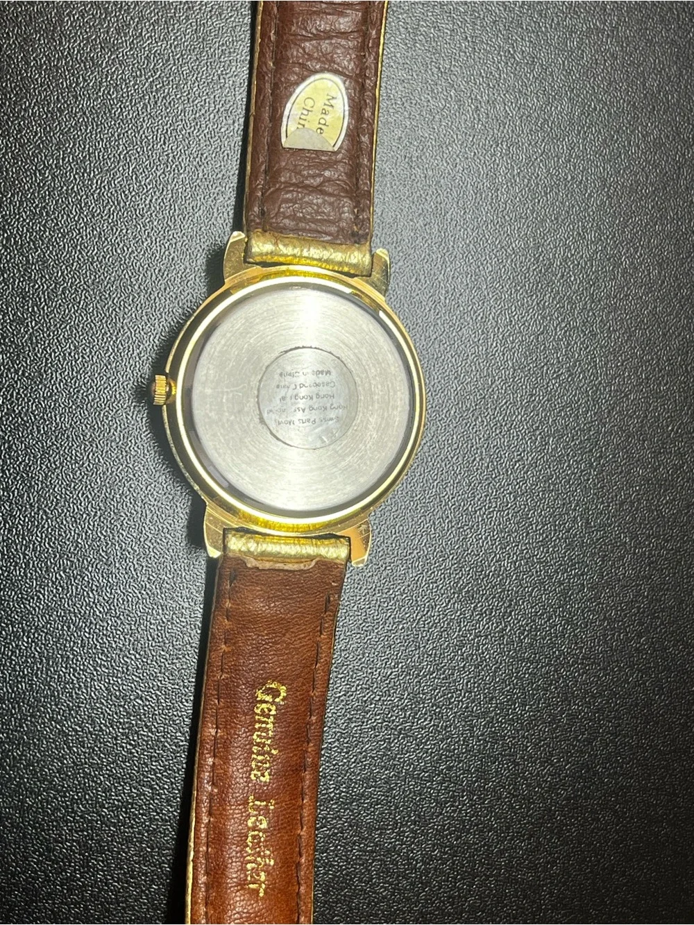 Ronica Gold Tone Women's Quartz Watch with Pink Heart Accents